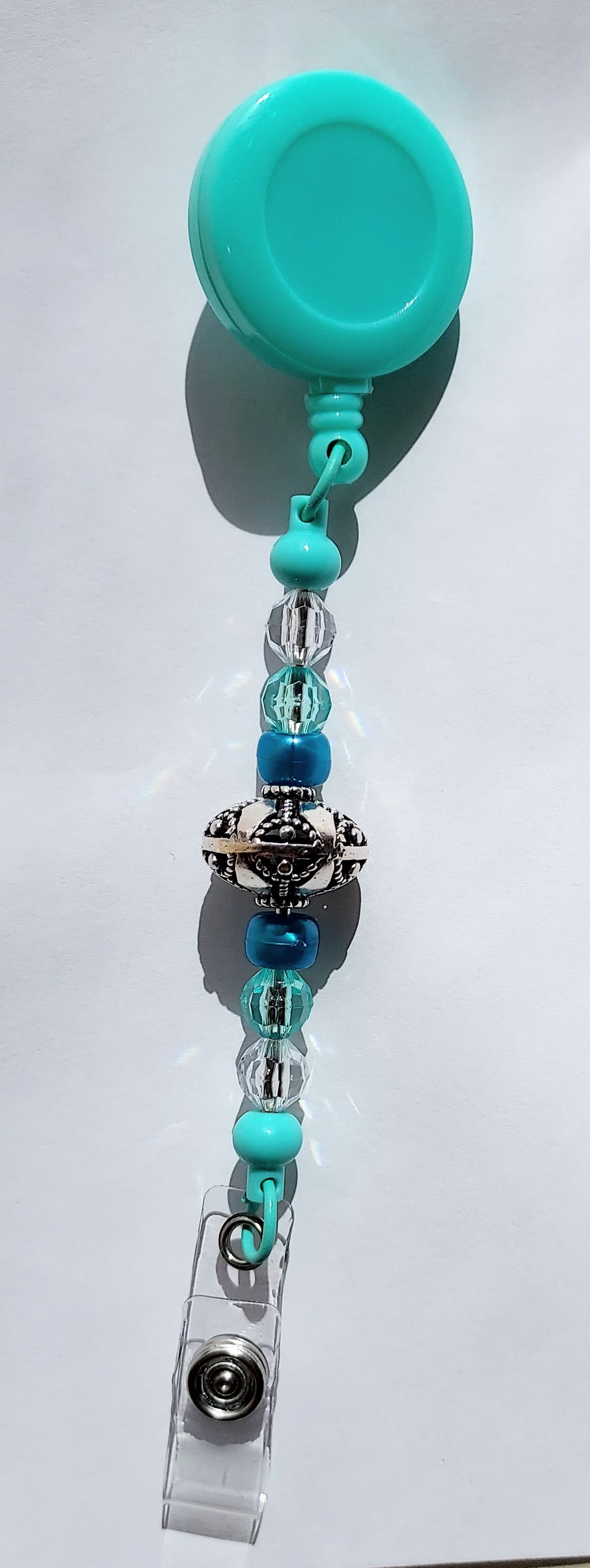 The Aqua Ultimate 3-in-1 Beaded Pen, Badge Reel & Fidget Set