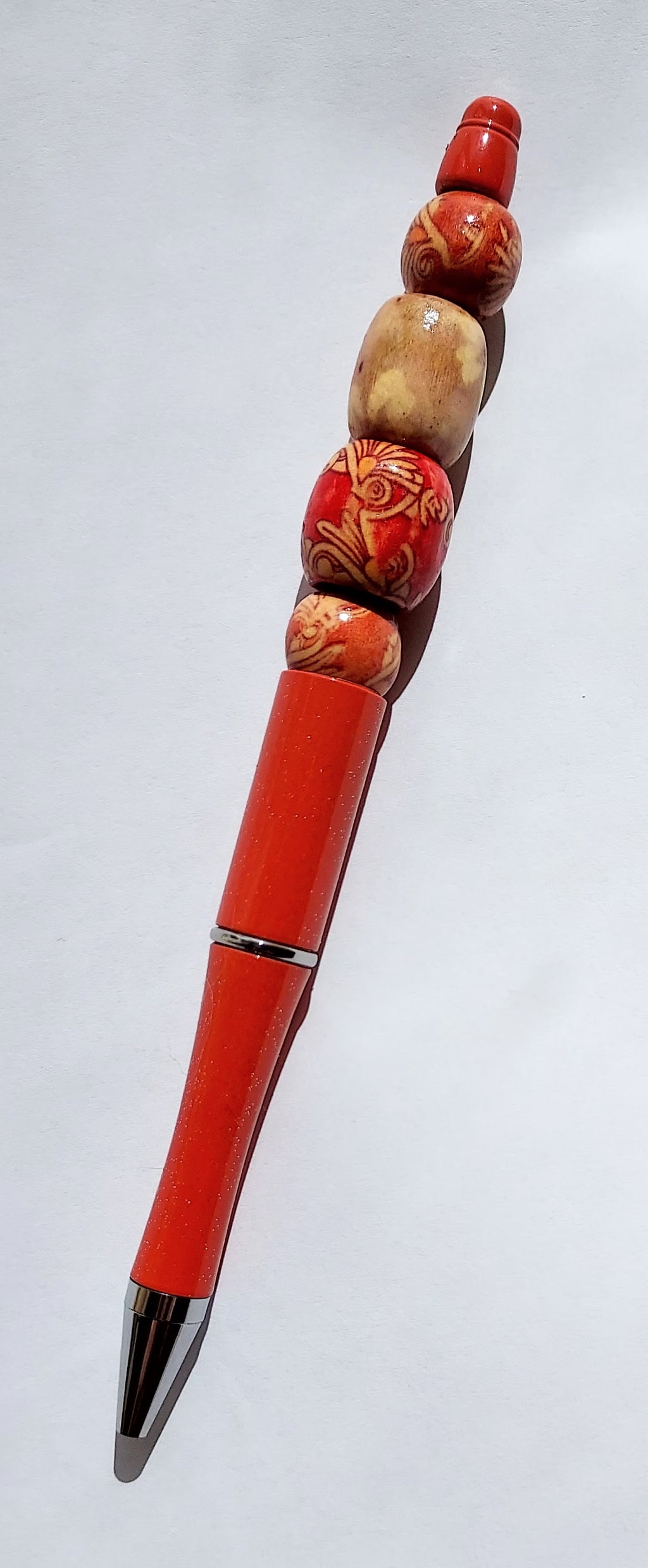 The Orange Ultimate 3-in-1 Beaded Pen, Badge Reel & Fidget Set