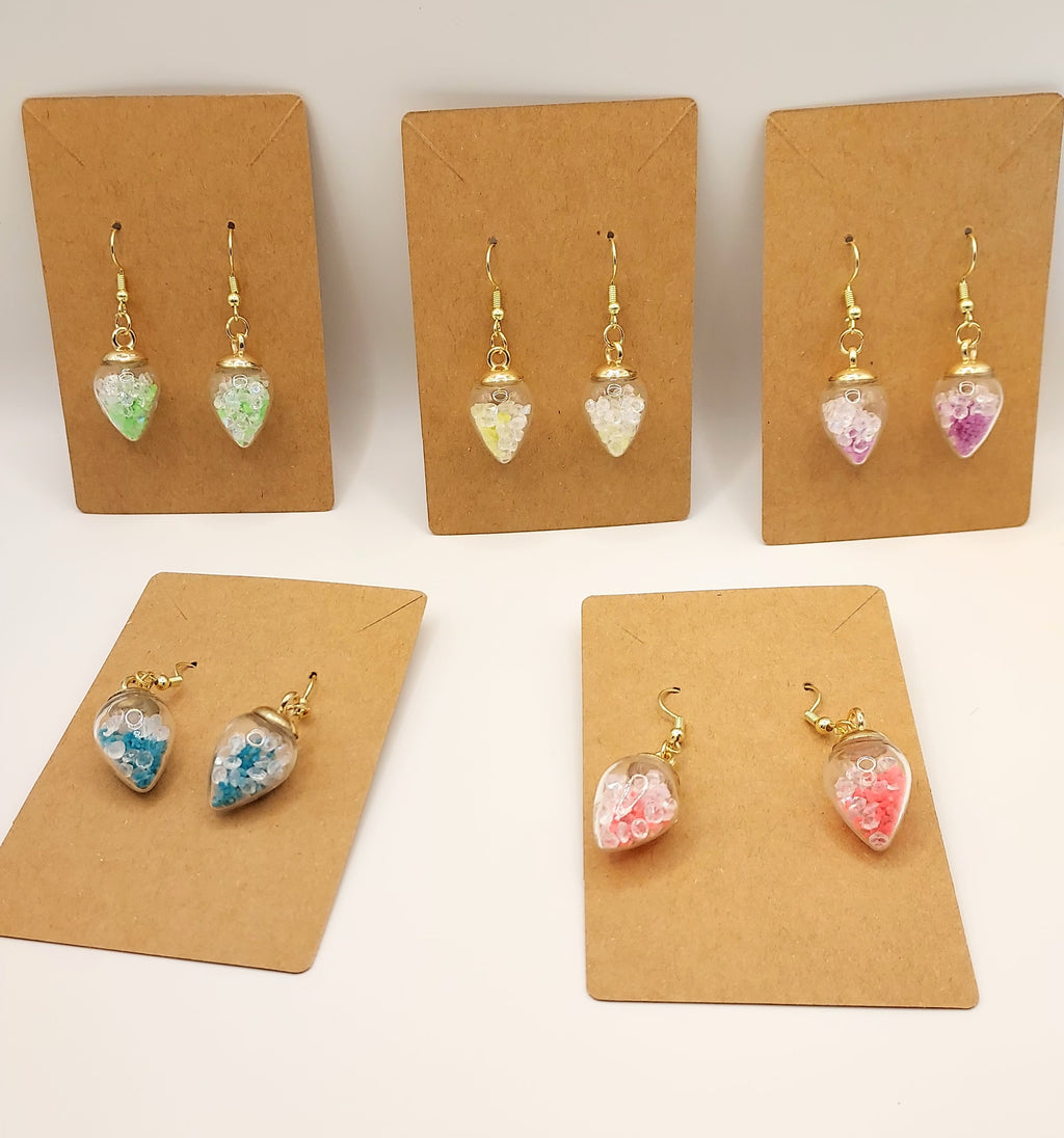 Beautiful Bulb with Crystals Earrings