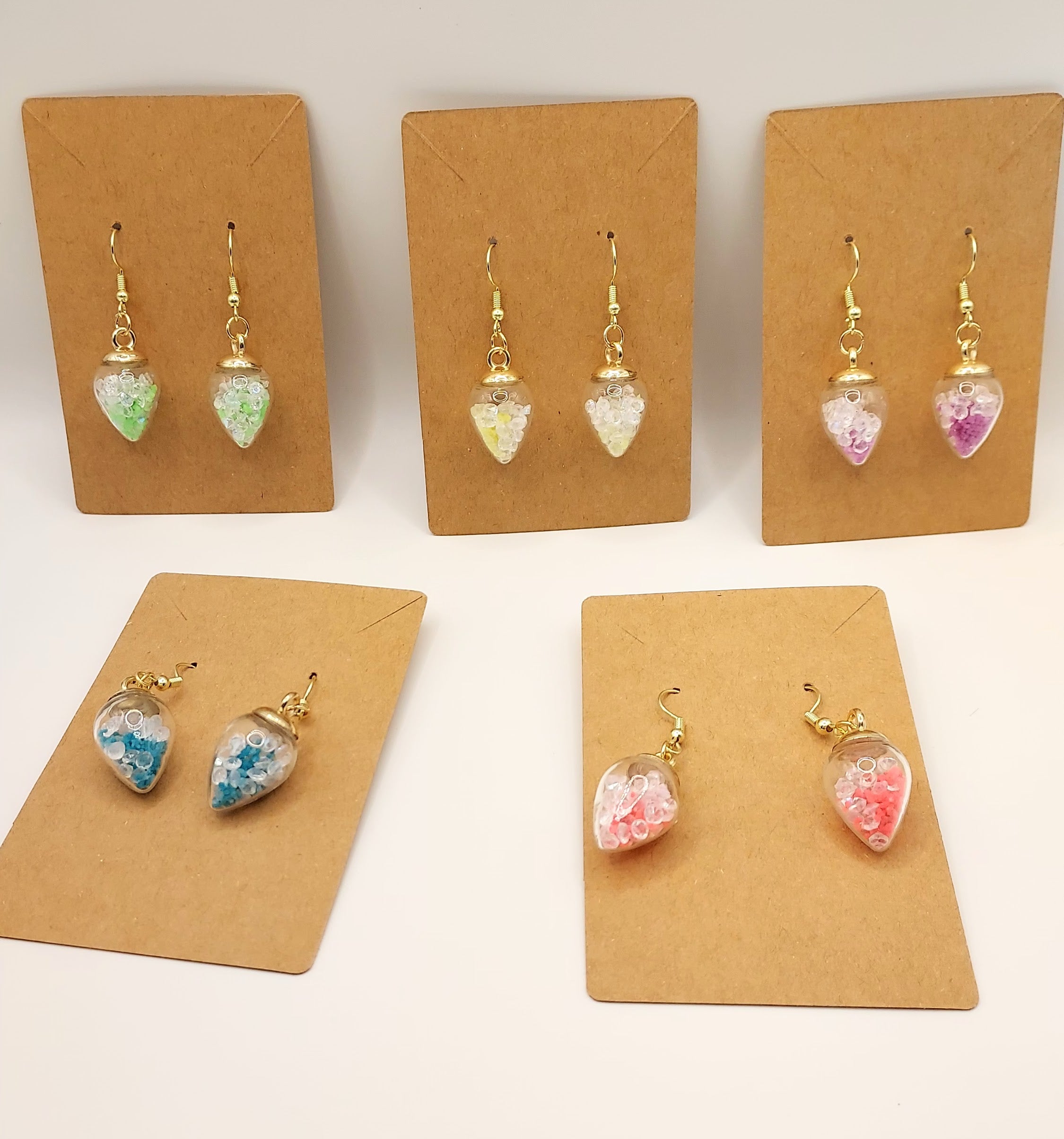 Beautiful Bulb with Crystals Earrings