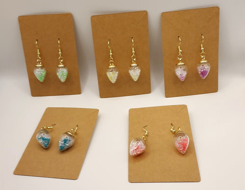 Beautiful Bulb with Crystals Earrings
